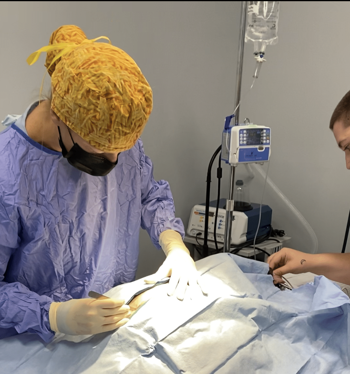 Dr. Koballa performing surgery