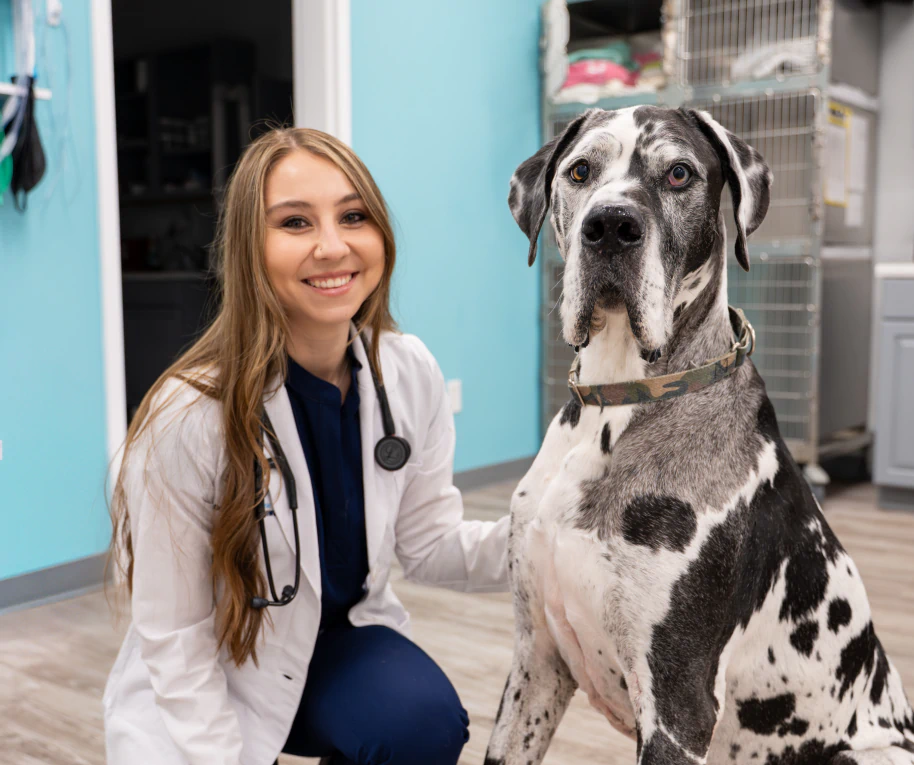 Dr. Koballa and her terrier